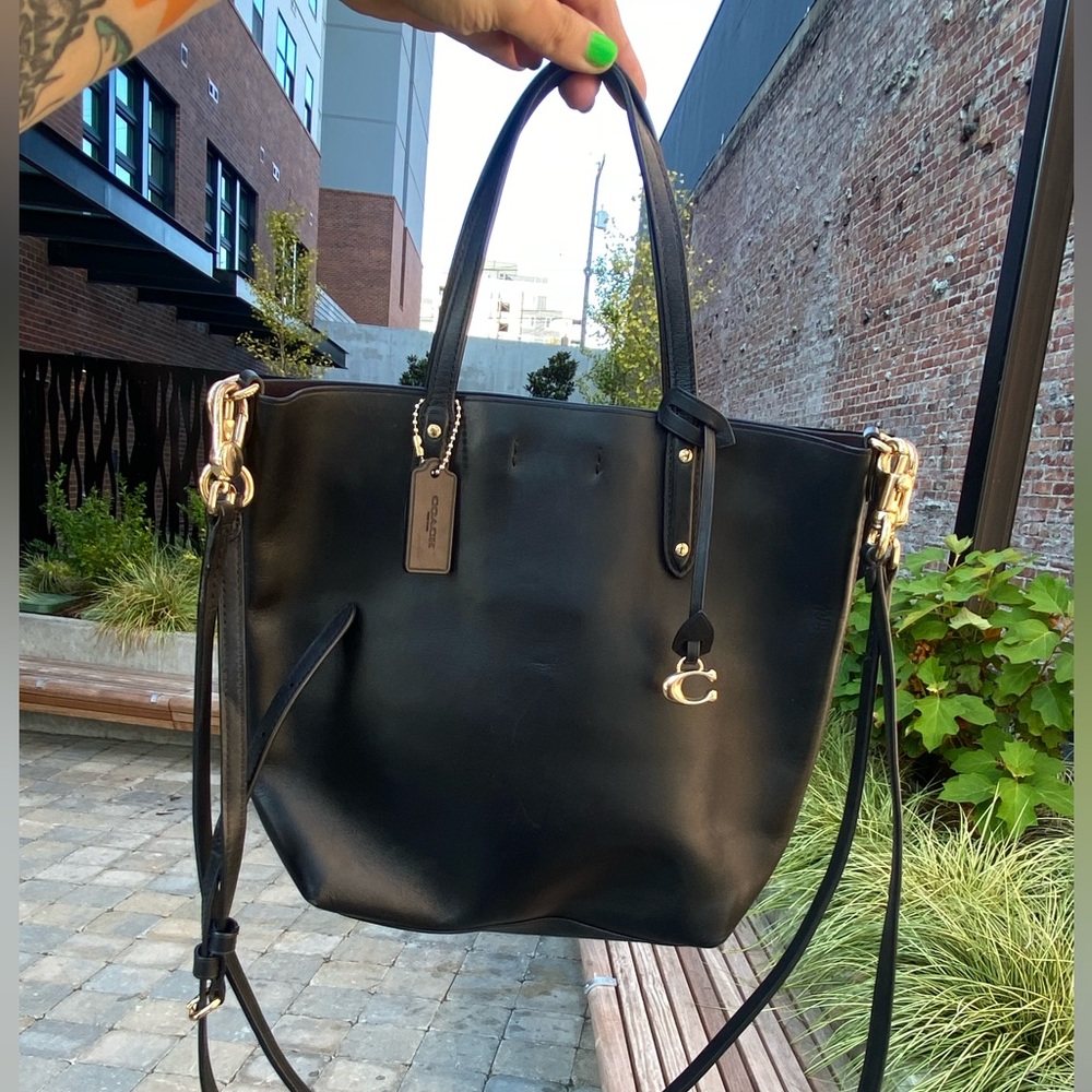 Coach Vintage 1980s Leather Shopper Tote Excellent Condition - Picture 6 of 15